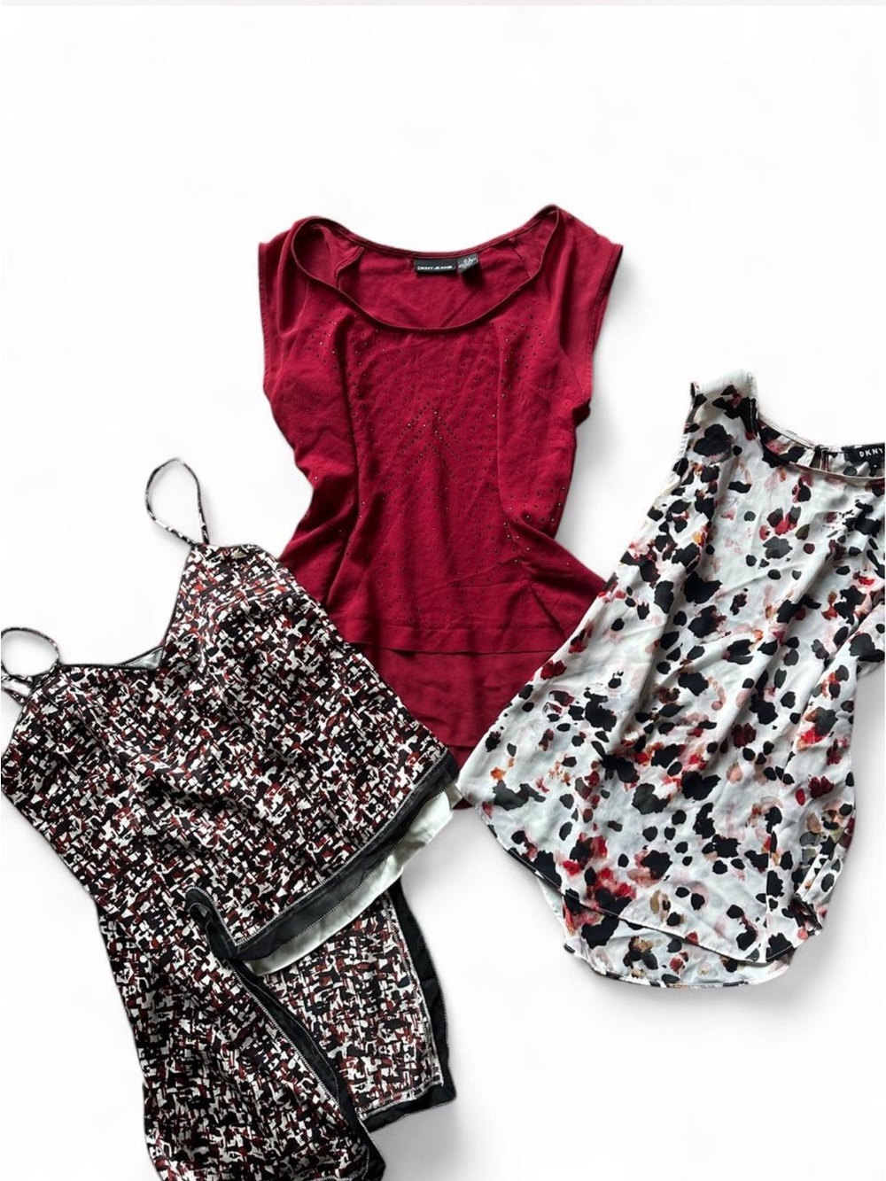 Women’s red and black fall top bundle from DKNY size medium